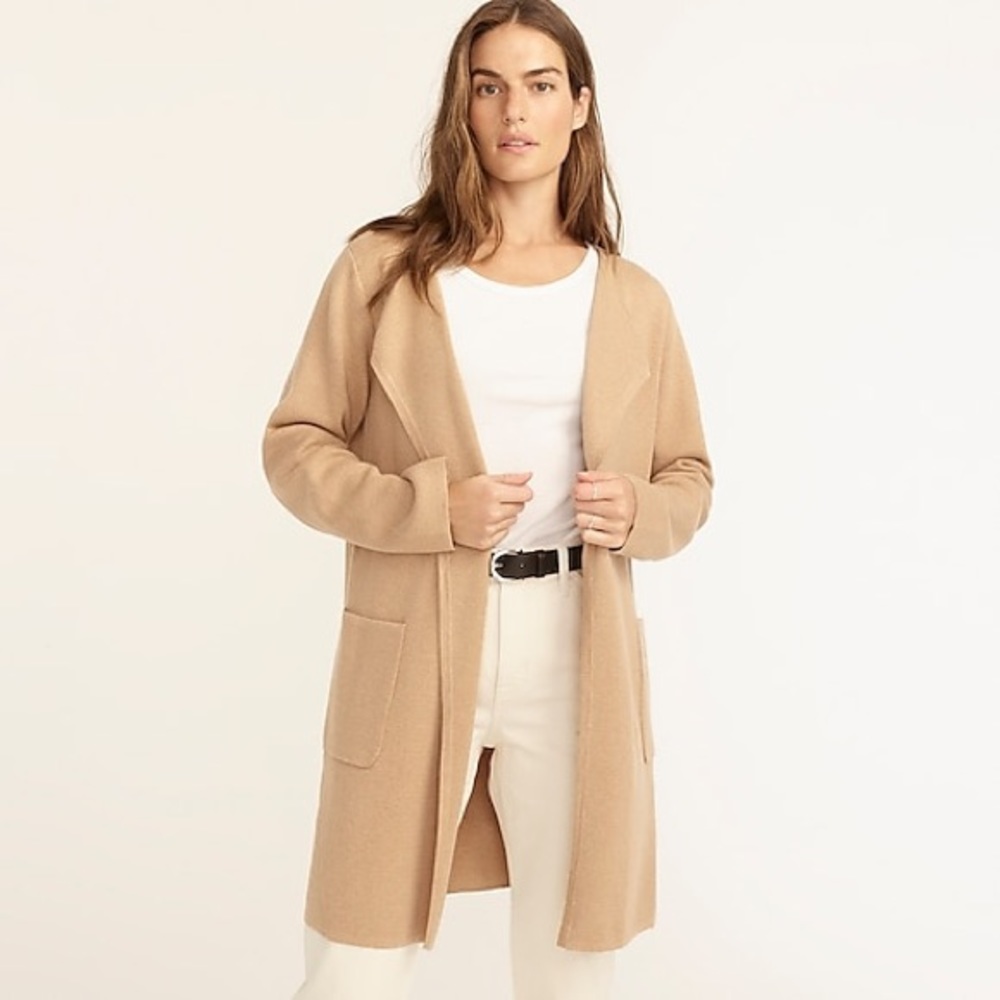 J Crew Juliette collarless sweater-blazer